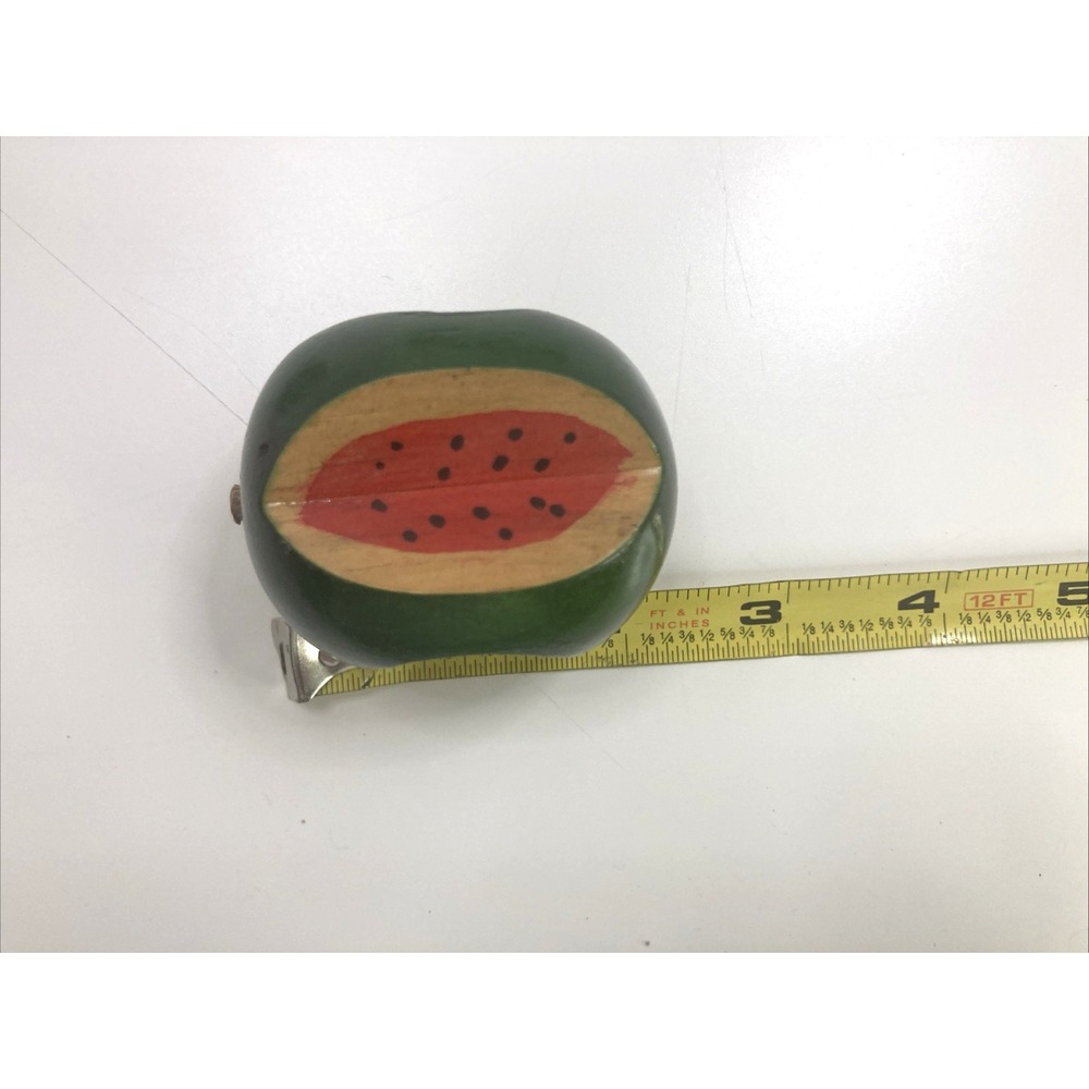 Vtg Set Of 6 Wooden Fruit Napkin Rings Hand Painted Apple Avocado Mango Etc - Picture 4 of 8